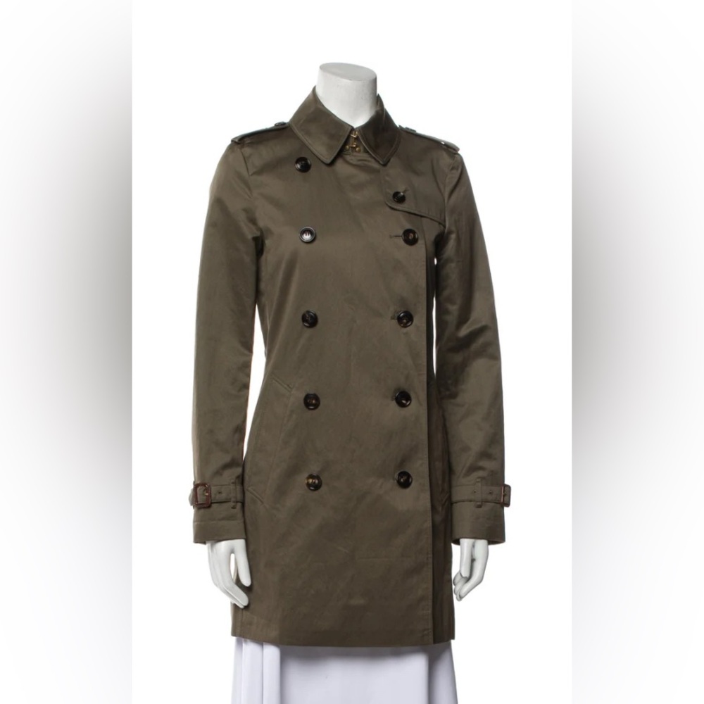 Burberry Dark Olive Trench Coat